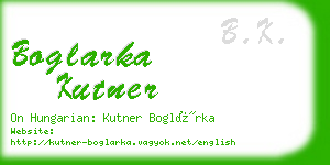 boglarka kutner business card